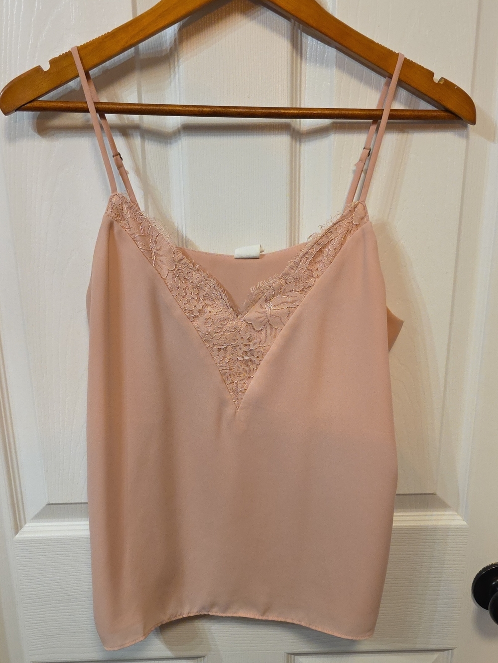 Melrose and Market Lace-Trim Satin Cami in Blush
